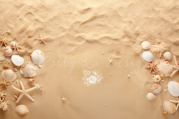 Avezano Summer Beaches and Shells Photography Backdrop Designed By Polly Ro Design-AVEZANO