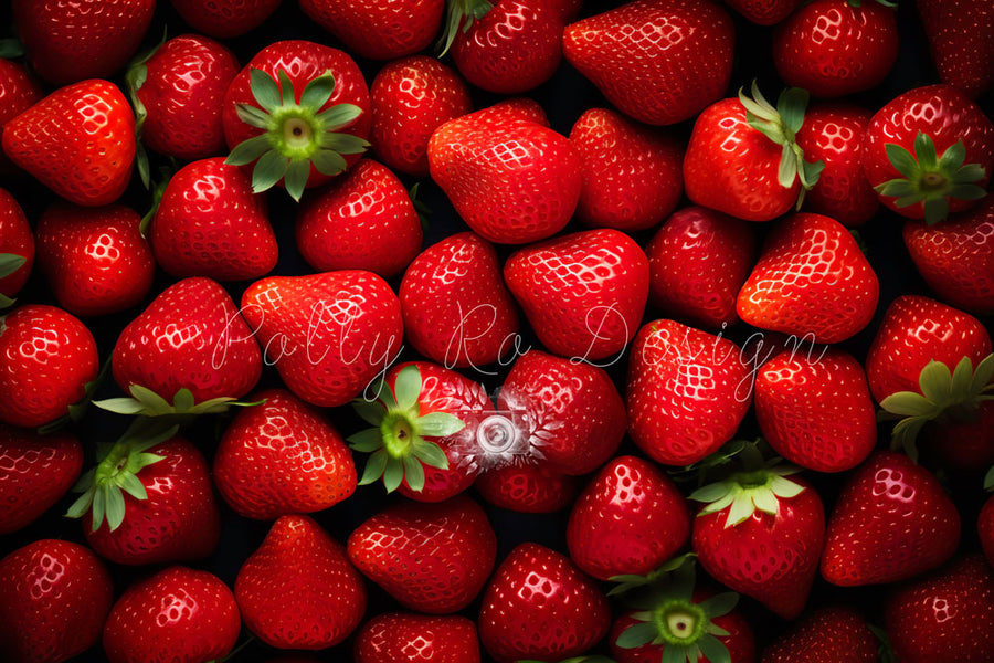 Avezano Strawberries Photography Backdrop Designed By Polly Ro Design-AVEZANO