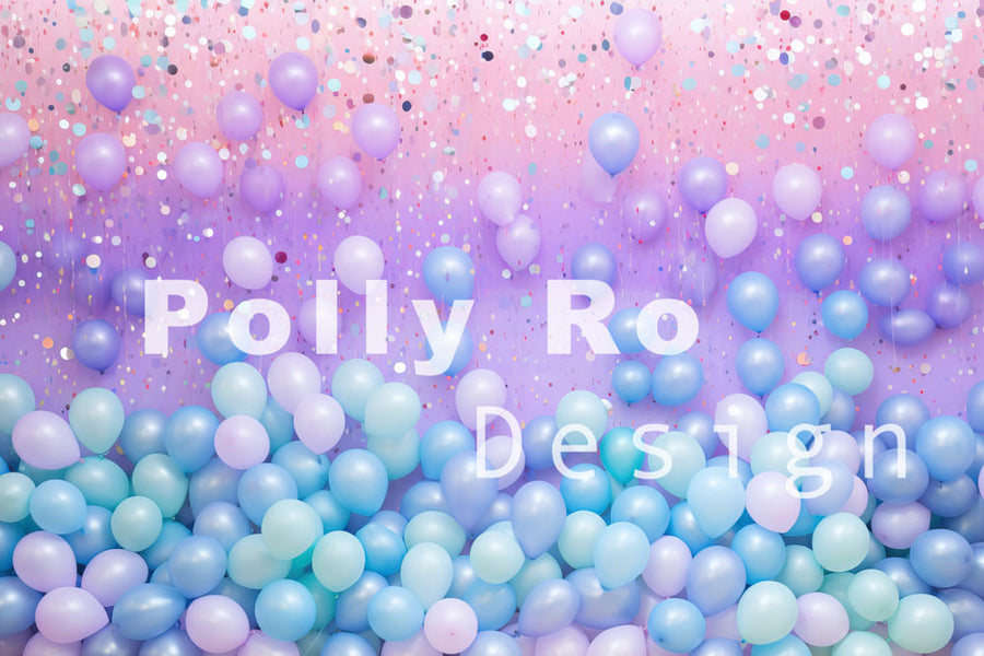 Avezano Birthday Party Gradient Balloons Photography Backdrop Designed By Polly Ro Design