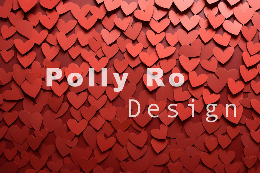 Avezano Valentine's Day Love Card Photography Backdrop Designed By Polly Ro Design