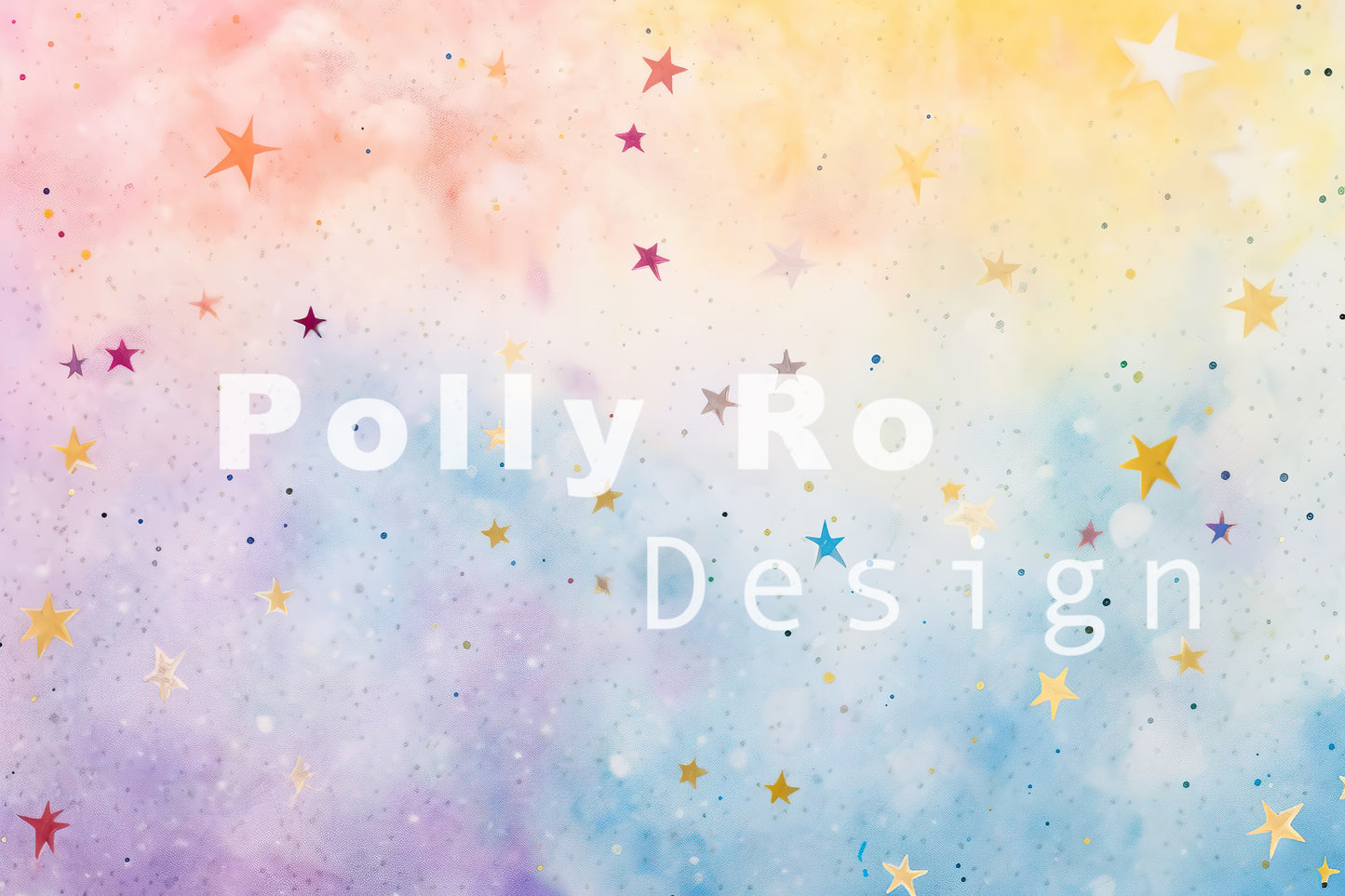 Avezano Colored Star Photography Backdrop Designed By Polly Ro Design