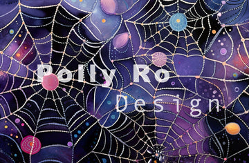 Avezano Colorful Spider Webs Photography Backdrop Designed By Polly Ro Design