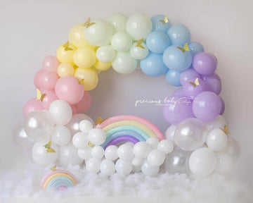 Avezano Mini Rainbow Balloon Arch Photography Backdrop Designed By Angela Forker