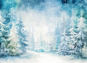 Avezano Winter Forest Photography Backdrop Designed By Polly Ro Design