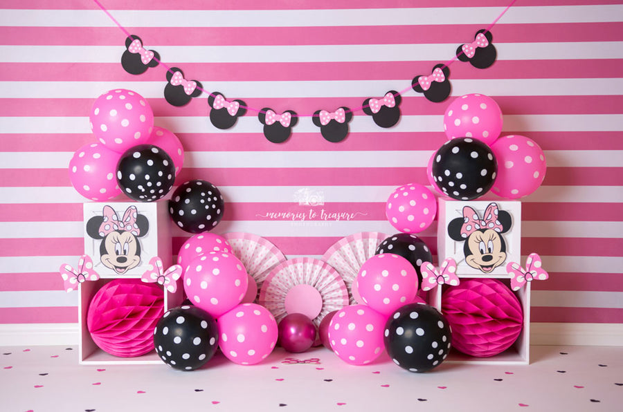 Avezano Pink Cake Smash Balloon Backdrop for Photography By Paula Easton