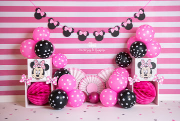 Avezano Pink Cake Smash Party Backdrop for Photography By Paula Easton