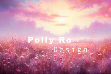 Avezano Spring Pink Flowers and Sky Photography Backdrop Designed By Polly Ro Design