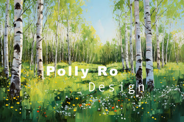 Avezano Oil Painting of Spring Forest Photography Backdrop Designed By Polly Ro Design