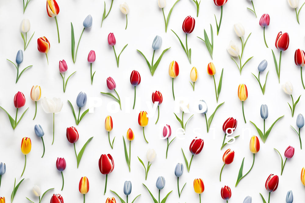 Avezano Spring Tulip Photography Backdrop Designed By Polly Ro Design