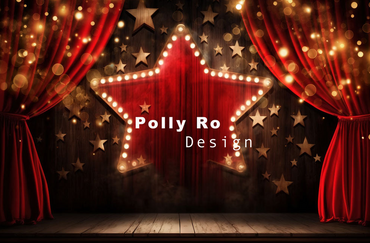 Ensemble de 2 toiles de fond Avezano Star conçues par Polly Ro Design