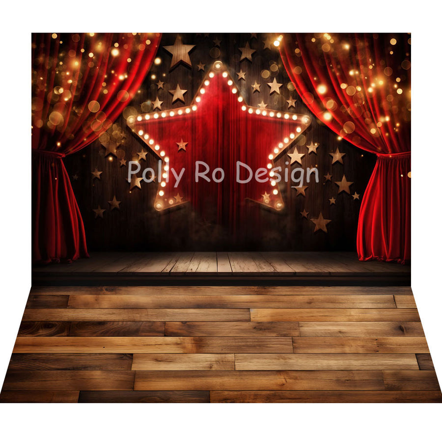 Avezano Star Stage 2pcs Set Backdrop Designed By Polly Ro Design