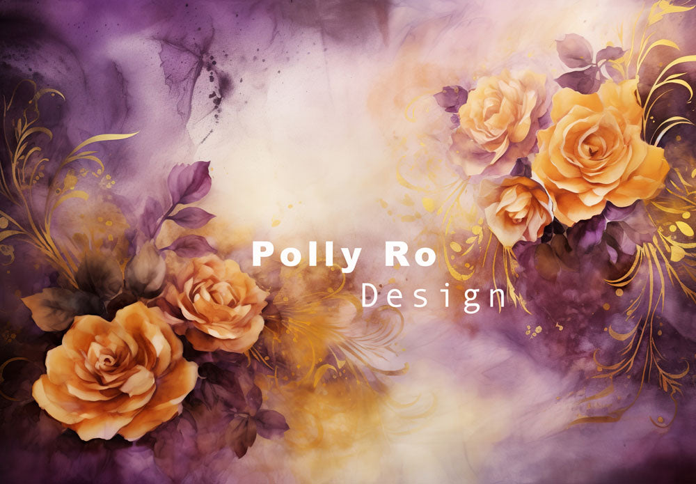Avezano Fine Art Floral Rose Photography Backdrop Designed By Polly Ro Design