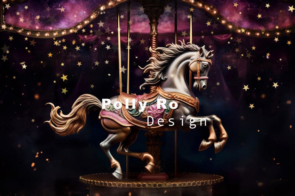 Ensemble de 2 carrousels noirs Avezano conçus par Polly Ro Design