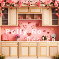 Avezano Pink Rose Cabinet for Valentine's Day 2pcs Set Backdrop Designed By Polly Ro Design