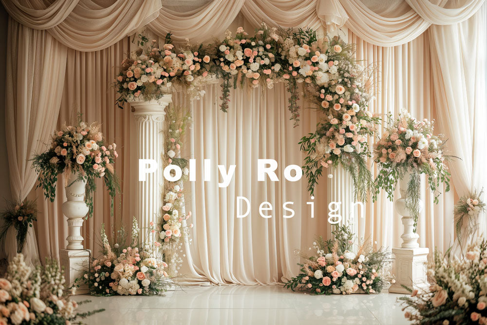 Avezano Wedding Hall Flowers Photography Backdrop Designed By Polly Ro