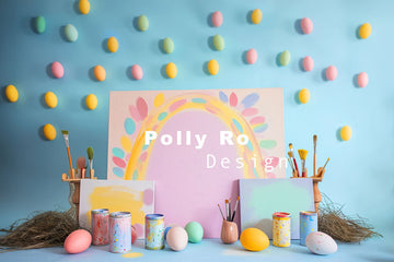 Avezano Easter Drawing Board and paint Photography Backdrop Designed By Polly Ro Design