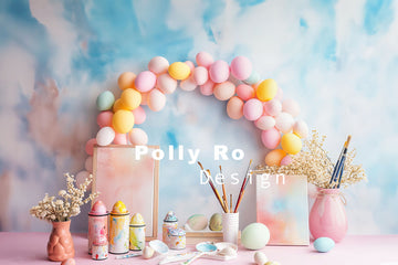 Avezano Easter paint Photography Backdrop Designed By Polly Ro Design