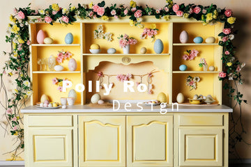 Avezano Spring Easter Flowers Decorate the Locker Photography Backdrop Designed By Polly Ro Design