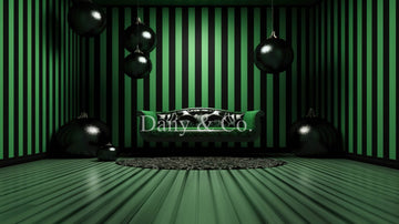 Avezano Black and Green Striped Room Photography Backdrop Designed By Danyelle Pinnington