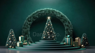 Avezano Christmas Tree and Wreath arch Backdrop Designed By Danyelle Pinnington