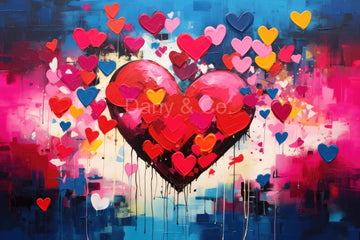 Avezano Love Hearts Valentines Day Painting Backdrop Designed By Danyelle Pinnington