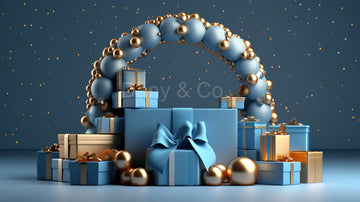 Avezano Blue Arch and Gift Photography Backdrop Designed By Danyelle Pinnington