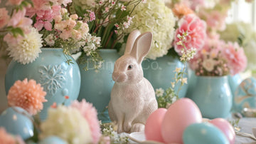 Avezano Easter Bunny and Flower Photography Backdrop Designed By Danyelle Pinnington