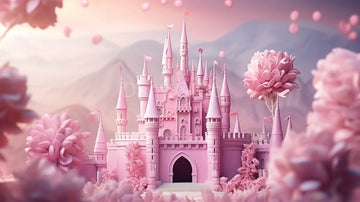 Avezano Spring Pink Castle Photography Backdrop Designed By Danyelle Pinnington