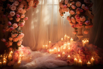 Avezano Roses and Candles Photography Backdrop Designed By Danyelle Pinnington