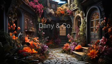 Avezano Spring Flowers and Houses Backdrop Designed By Danyelle Pinnington