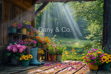 Avezano Spring Greenhouse and Sunshine Backdrop Designed By Danyelle Pinnington