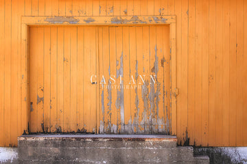 Avezano Orange Wooden Doors Photography Backdrop Designed By Casi Ann