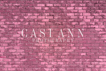 Avezano Pink Brick Wall Photography Backdrop Designed By Casi Ann