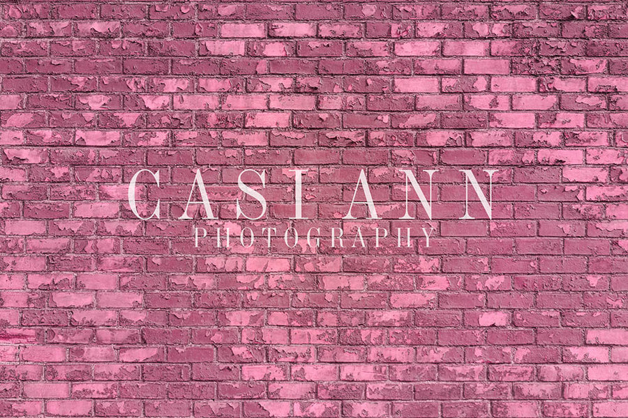 Avezano Pink Brick Wall Photography Backdrop Designed By Casi Ann