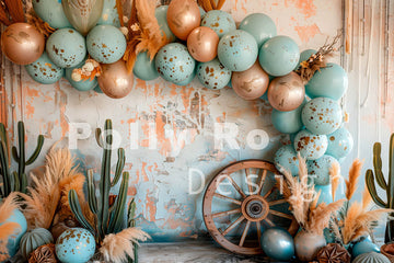 Avezano Tropical Balloon party Photography Backdrop Designed By Polly Ro Design