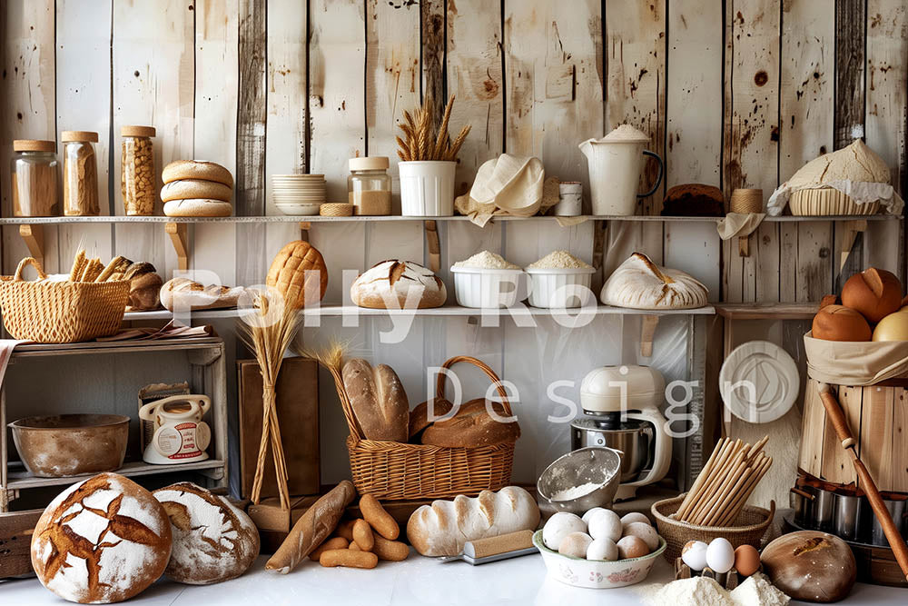 Avezano Kitchen Bread Cooking Photography Backdrop Designed By Polly R