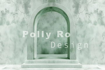 Avezano Mint Green Walls and Arches Boho Photography Backdrop Designed By Polly Ro Design