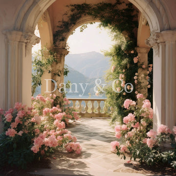 Avezano Spring Flowers Pink Rose Hallway Backdrop Designed By Danyelle Pinnington