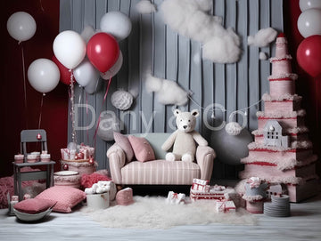 Avezano Balloon Party Digital Backdrop Designed By  Elegant Dreams