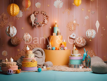 Avezano Birthday Cake Smash Digital Backdrop Designed By Elegant Dreams