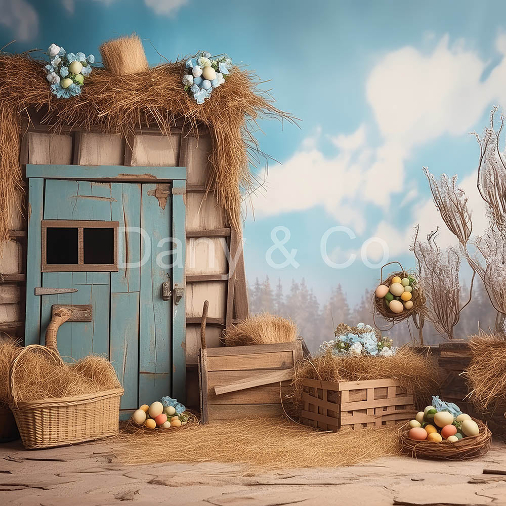 Backdrop In House Connection Avezano Easter Straw Wooden House Backdrop Designed By Danyelle Pinnin