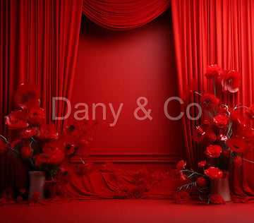 Avezano Red Curtains Room Backdrop Designed By Danyelle Pinnington