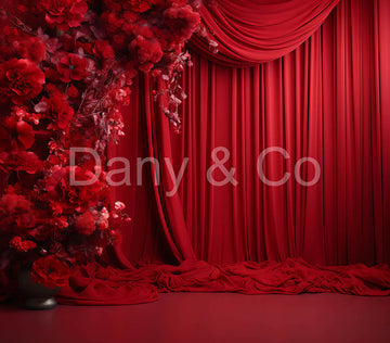 Avezano Red Curtain Backdrop Designed By Danyelle Pinnington