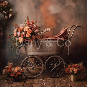Avezano Roses and a Vintage Stroller Backdrop Designed By Danyelle Pinnington