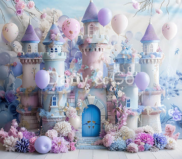 Avezano Purple Princess Castle Theme Backdrop Designed By Danyelle Pinnington
