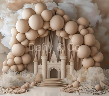Avezano Balloon Arch Castles Digital Backdrop Designed By Elegant Dreams