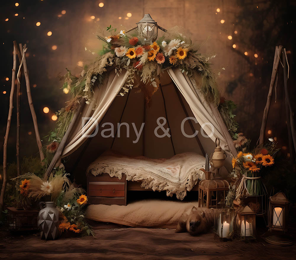 sunflower tent Avezano Bohemian Tent Sunflower Backdrop Designed By Danyelle Pinnington