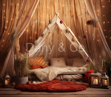 Avezano Boho Style Tent Digital Backdrop Designed By Elegant Dreams