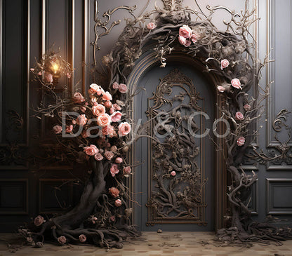 Avezano Dead Trees and Roses Backdrop Designed By Danyelle Pinnington