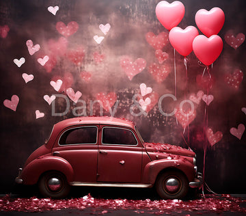 Avezano Valentine's Day Vintage Love Balloon Backdrop Designed By Danyelle Pinnington